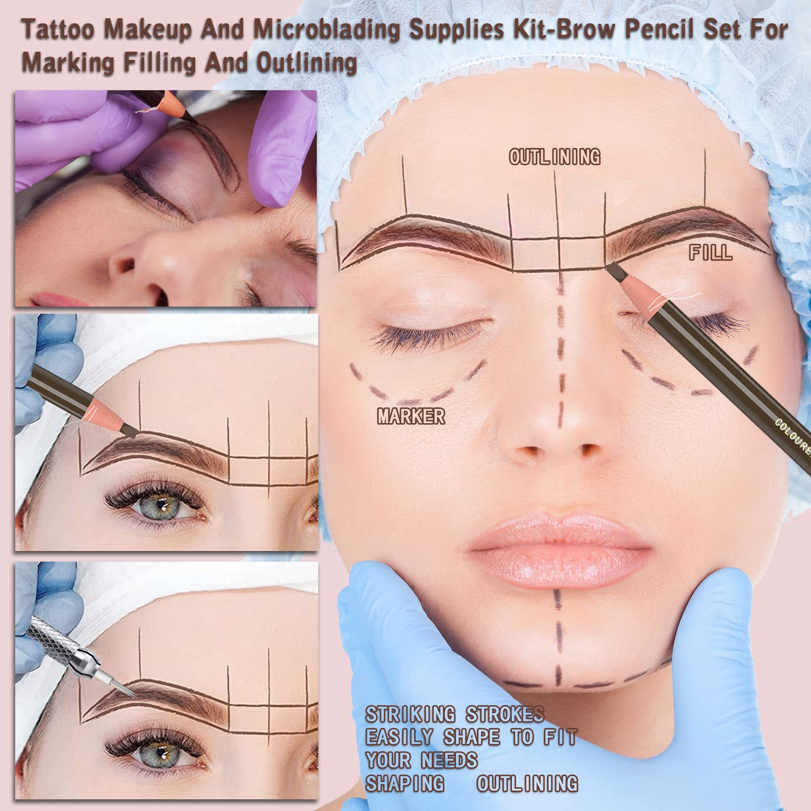 KAIQIKAIXI accesorios afilador cejas para afinar la punta fácilmente.
