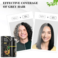 KAISASA champú tintura negro aplicación rápida para look negro en minutos.