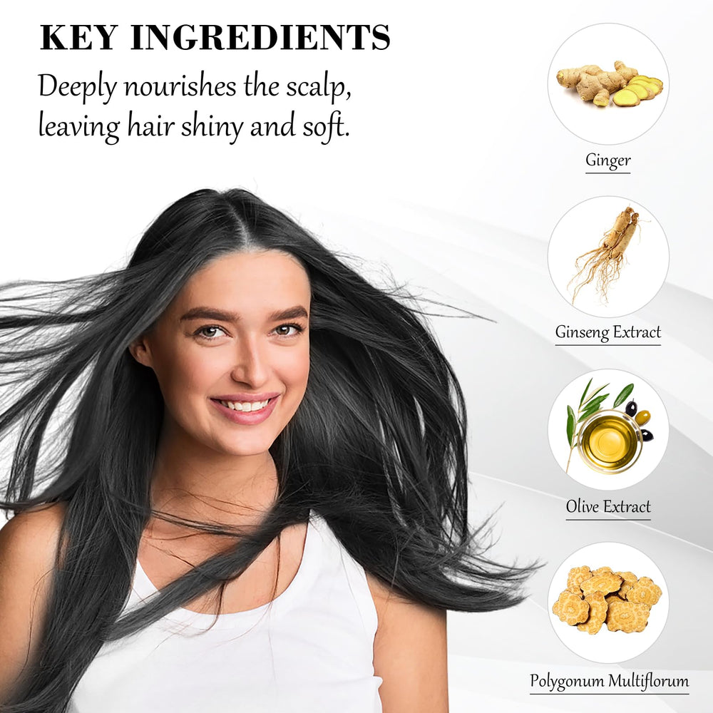 KAISASA champú tintura negro aroma herbal y cuidado suave para el cabello.