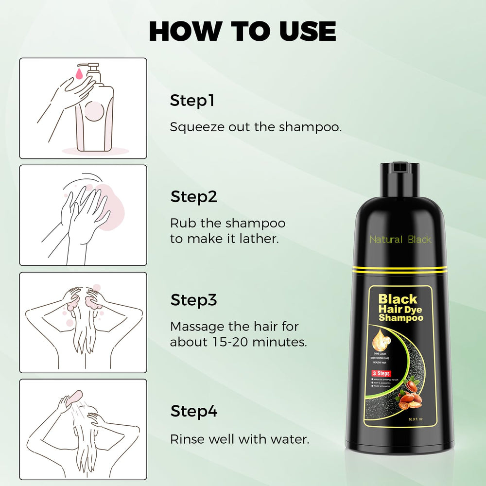 KAISASA champú tinte 3 en 1 para cabello liso y rizado