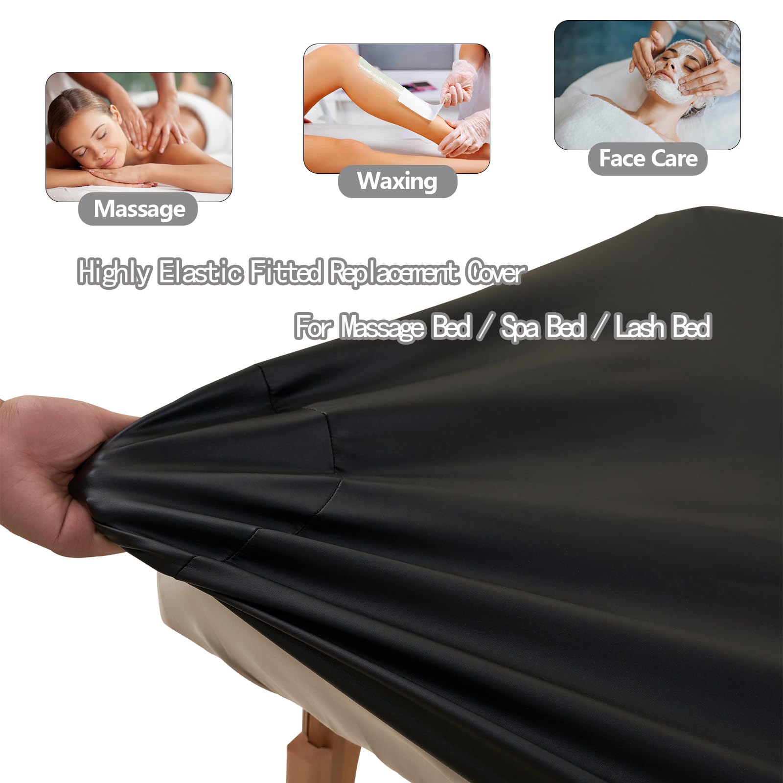 Protector negro de KAKU HOME para estética mantiene la superficie protegida y durable.