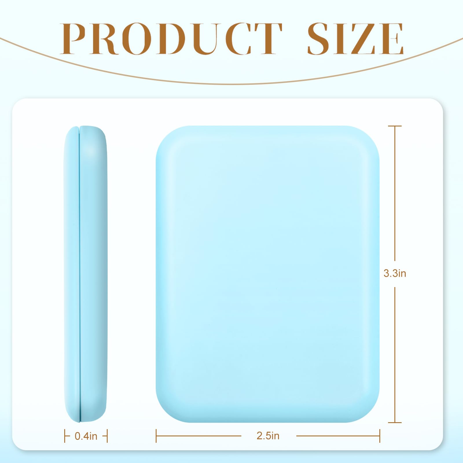Kakuje espejo azul: color vibrante para uso diario de belleza