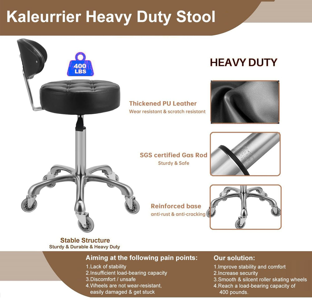 Kaleurrier altura del asiento ajustable de 22 a 30 pulgadas.
