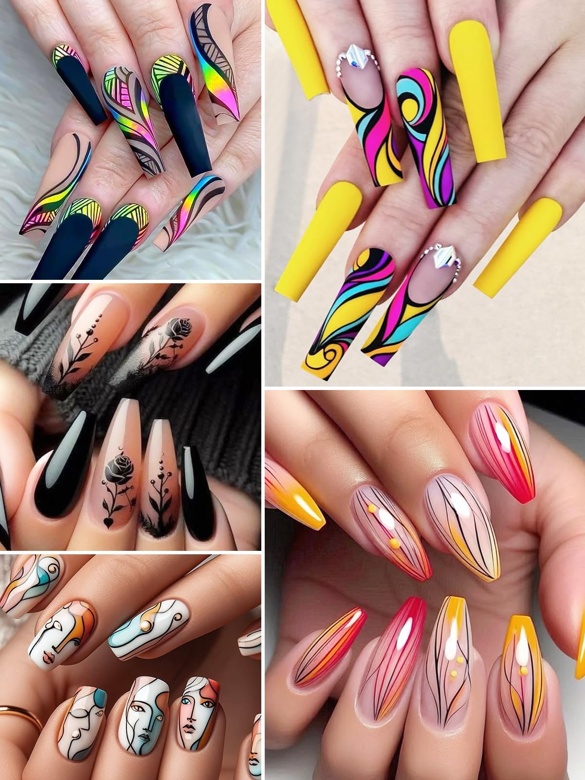 Kalolary empaque regalo elegante para arte de uñas.