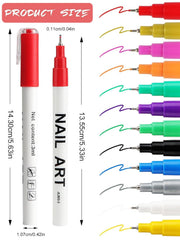 Kalolary pen dibujo uñas punta 0.5mm, precisión para detalles finos