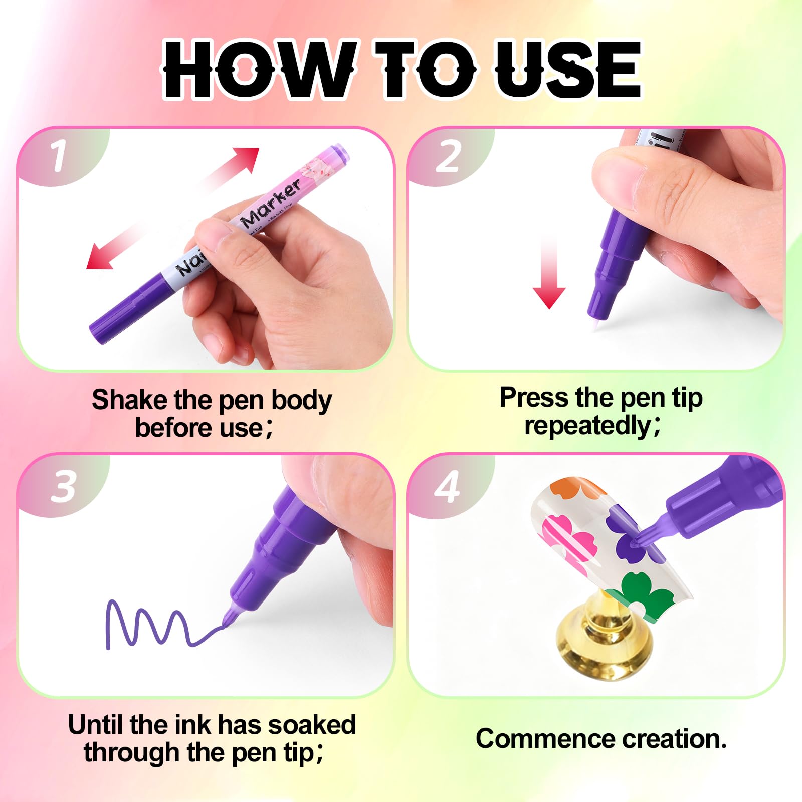 Empaque atractivo; regalo ideal para amantes del arte en uñas.