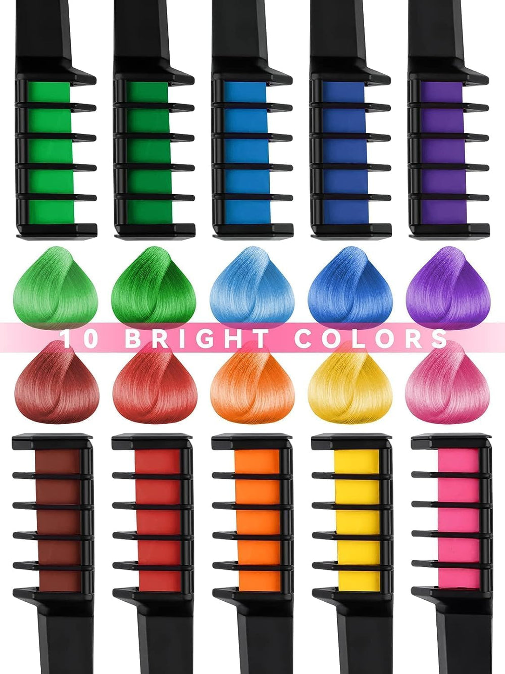 Kalolary tizas para cabello para cosplay, cambio rápido de look