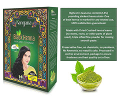 Kangana Henna Negro: aplicación con guantes para un acabado limpio.