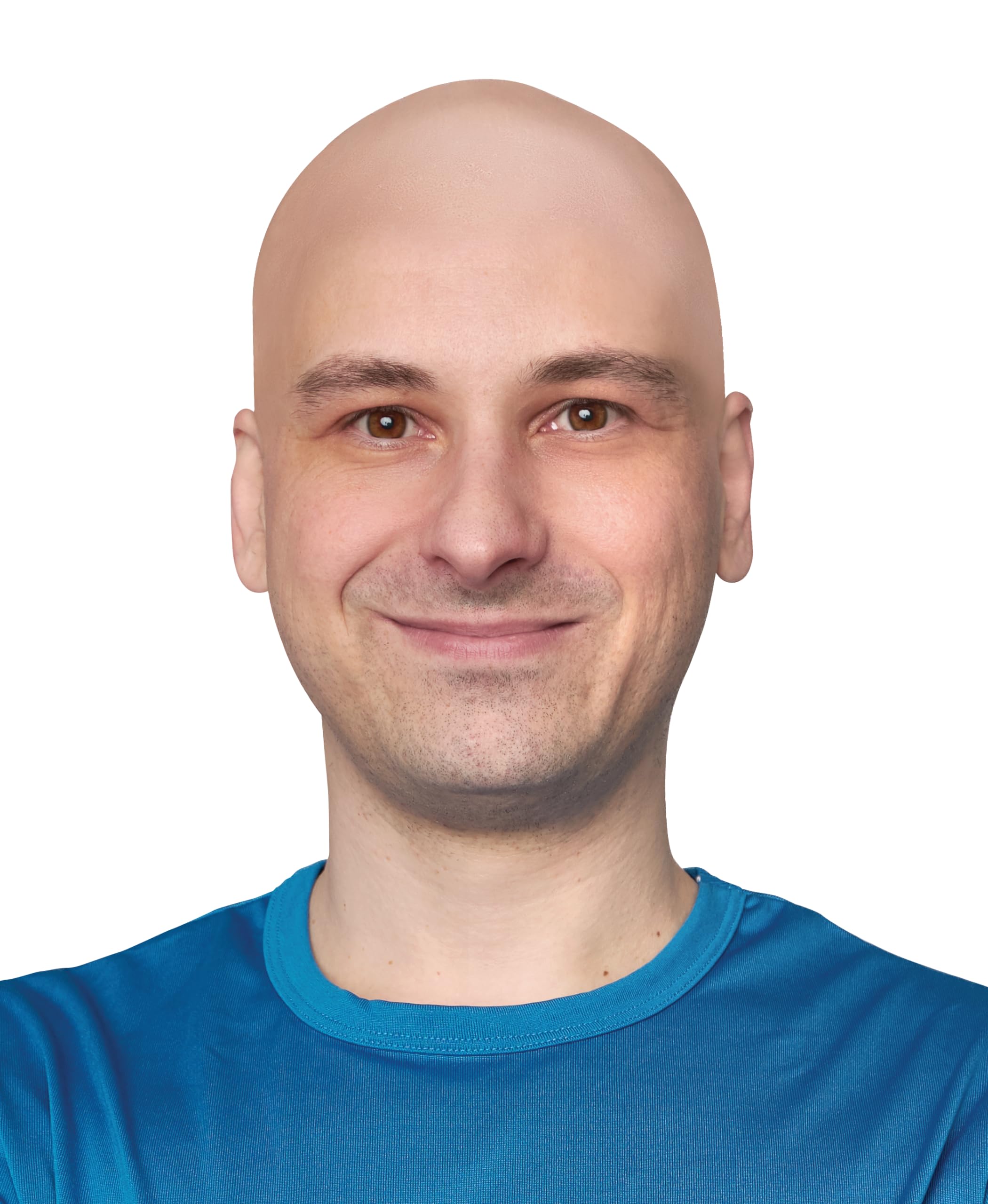 Gorro calvo Kangaroo de látex beige, ajuste de tamaño posible.