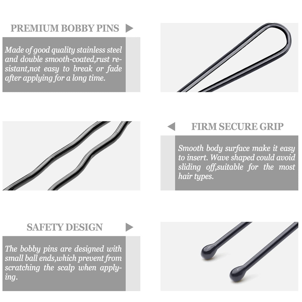 KANPRINCESS pinzas con punta de bola protegen el cabello durante peinados.