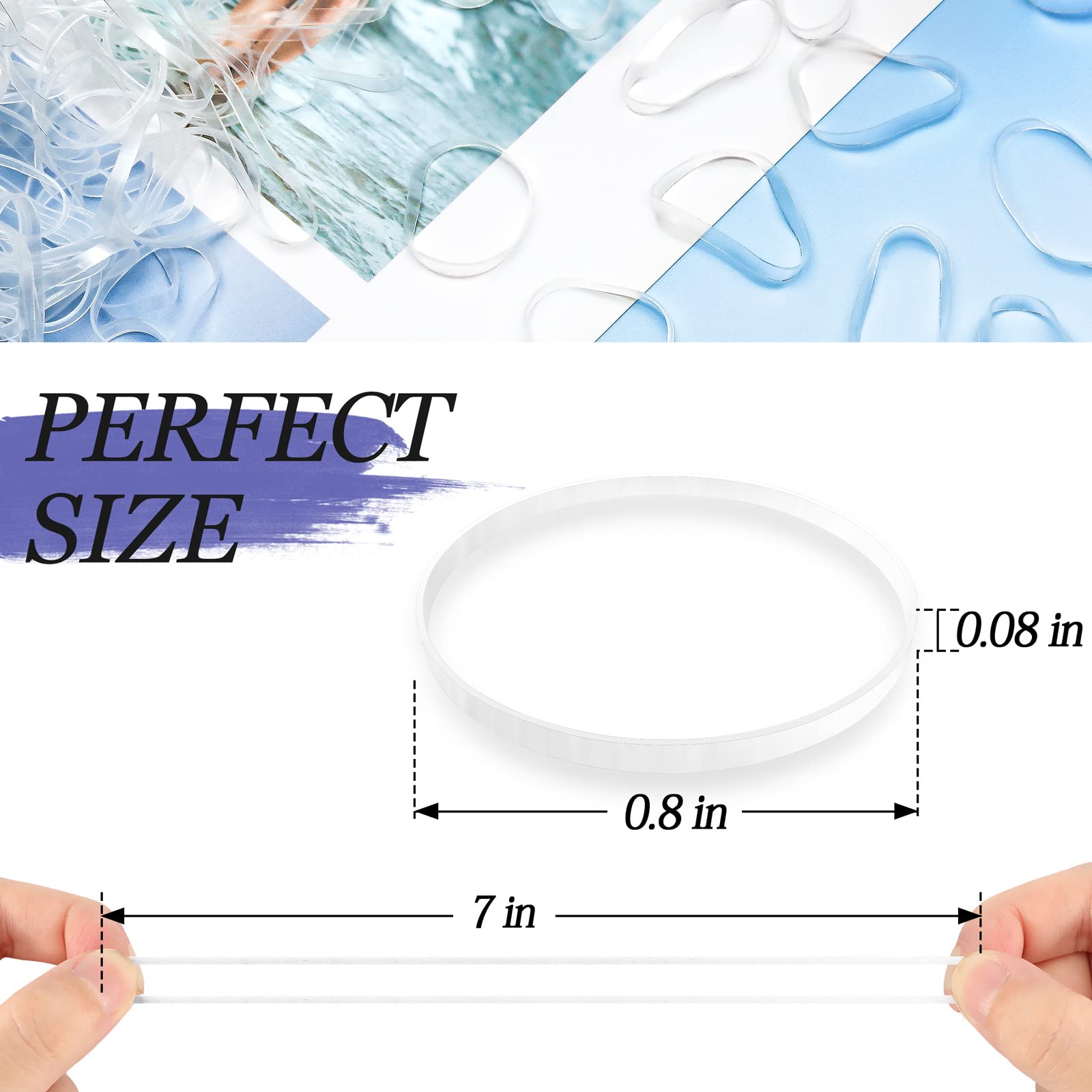 KANPRINCESS banda clara para cabello de todo tipo con sujeción estable.