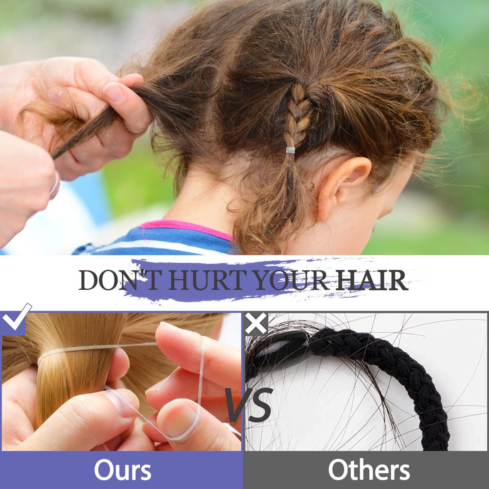 KANPRINCESS uso para coletas y trenzas seguras con claridad.