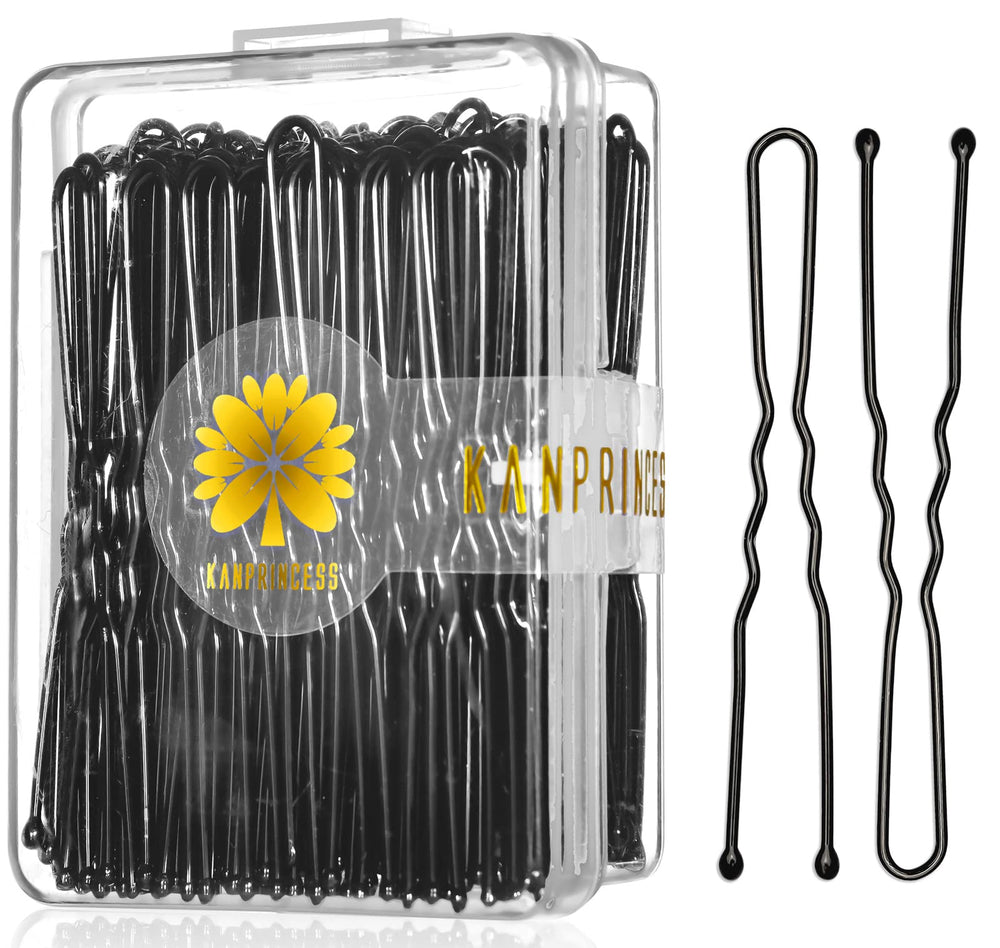 KANPRINCESS pinzas en forma de U de 2,4 pulgadas con caja, almacenamiento práctico.