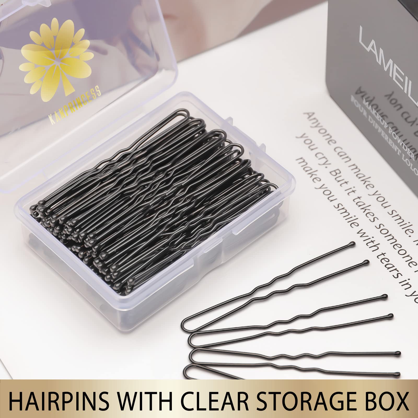 KANPRINCESS pinzas disponibles en negro, marrón y dorado para combinar con tu cabello.