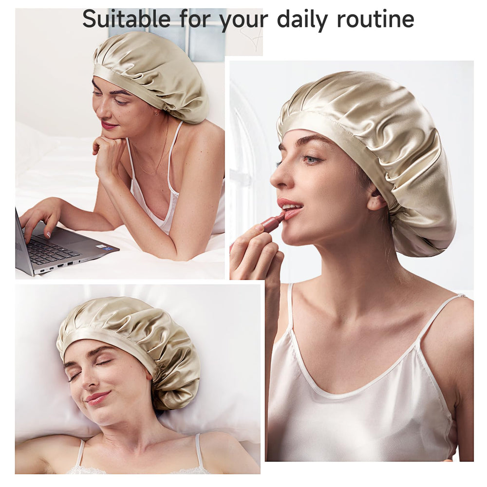 Kaome bonete seda morera protección suave para cabello expuesto a peinados.