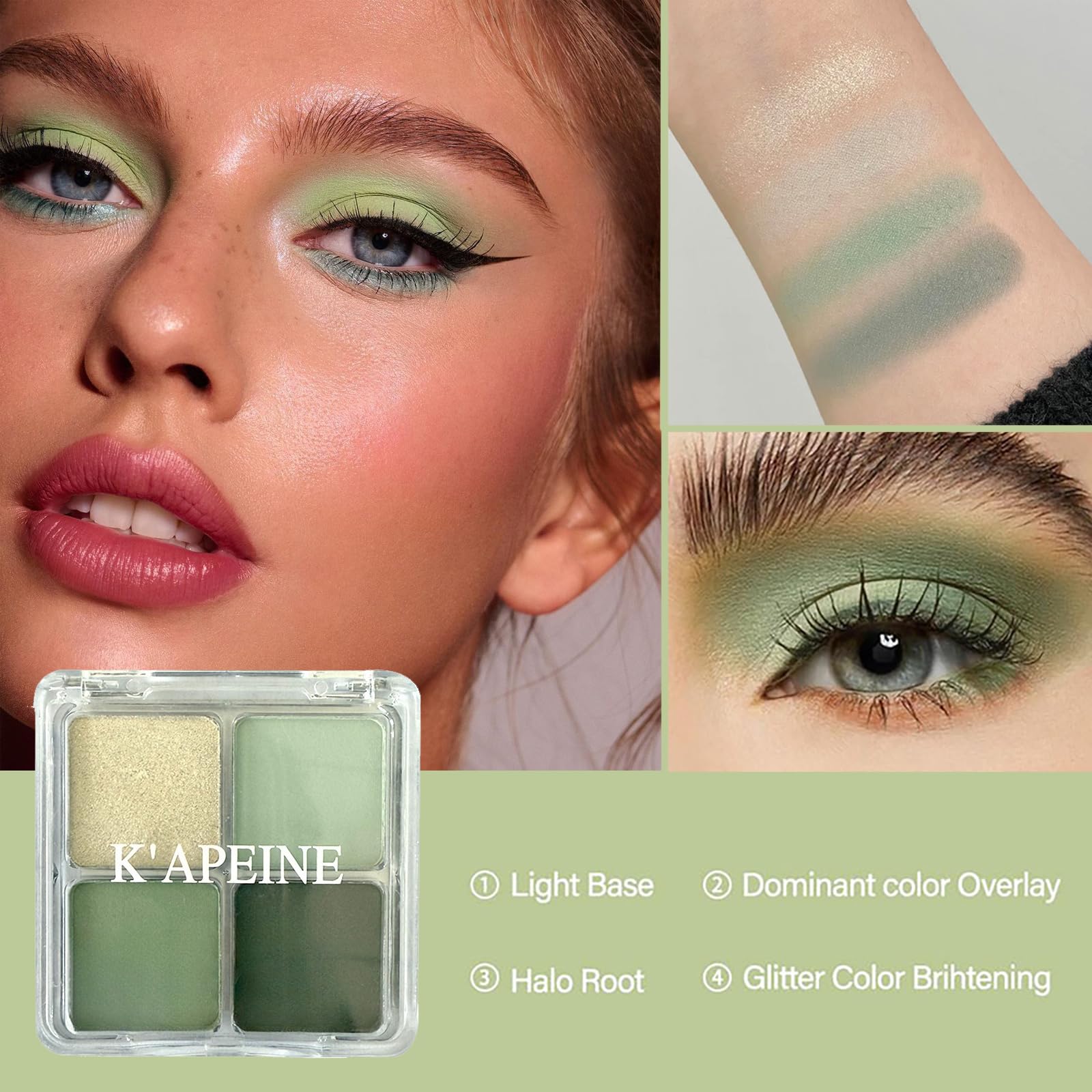K'APEINE Paleta duradera, resistente al sudor e impermeable para fiestas.