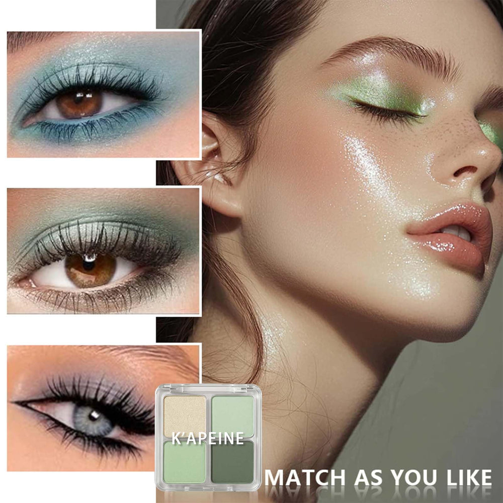 K'APEINE Muestras de 4 colores verdes para probar looks versátiles.