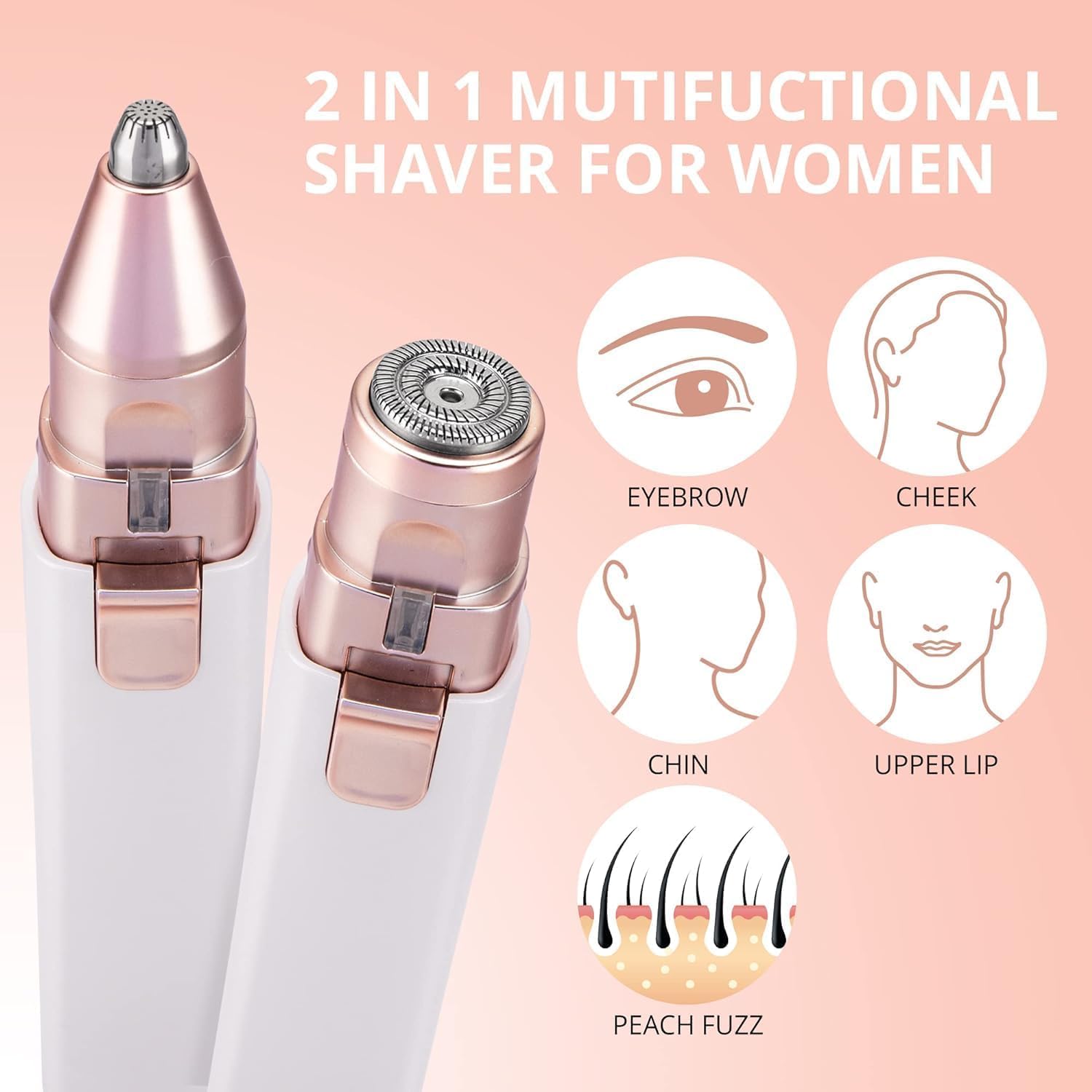 KAPHIO corte suave que evita tirar del vello facial.