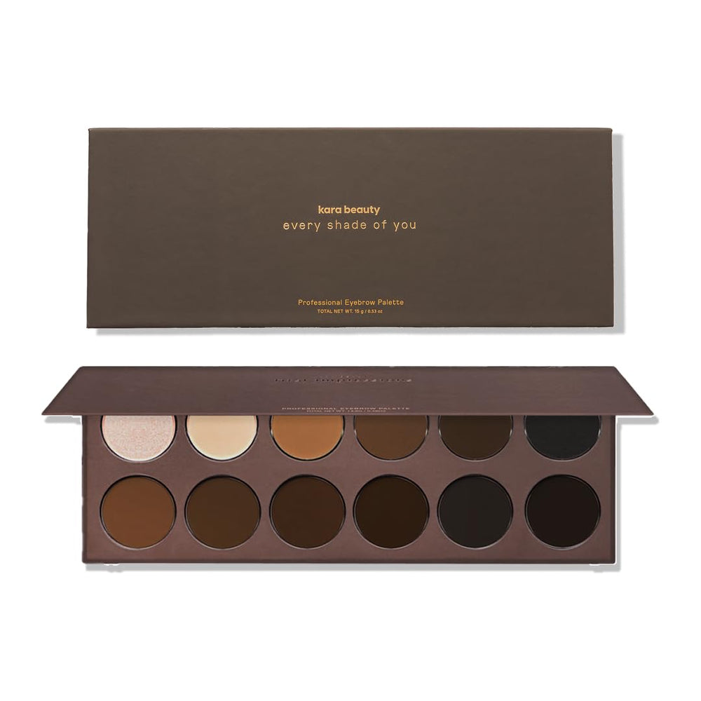 Kara Beauty Eyebrow Kit: paleta de 16 tonos para cejas naturales o definidas.