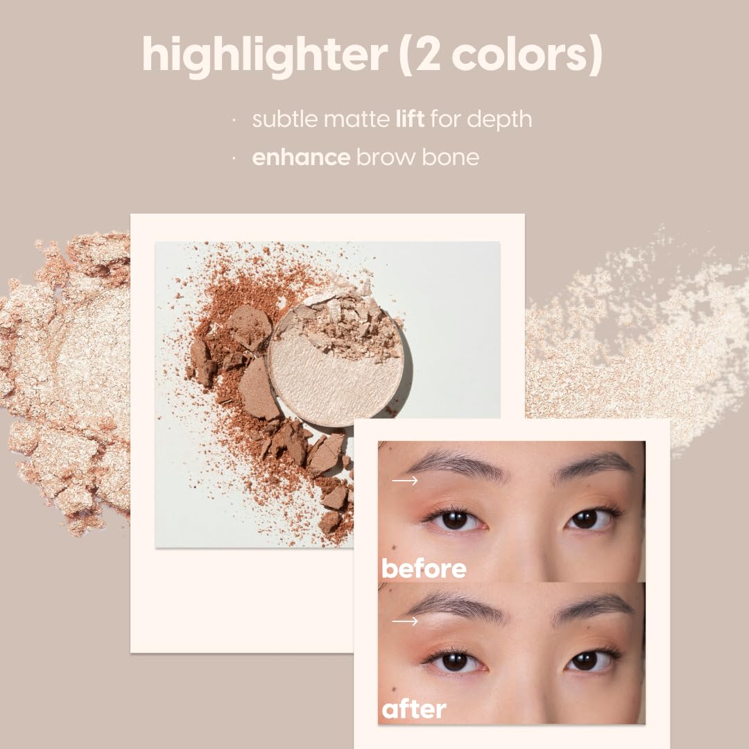 Kara Beauty Eyebrow Kit: iluminadores con brillo suave para un toque radiante.