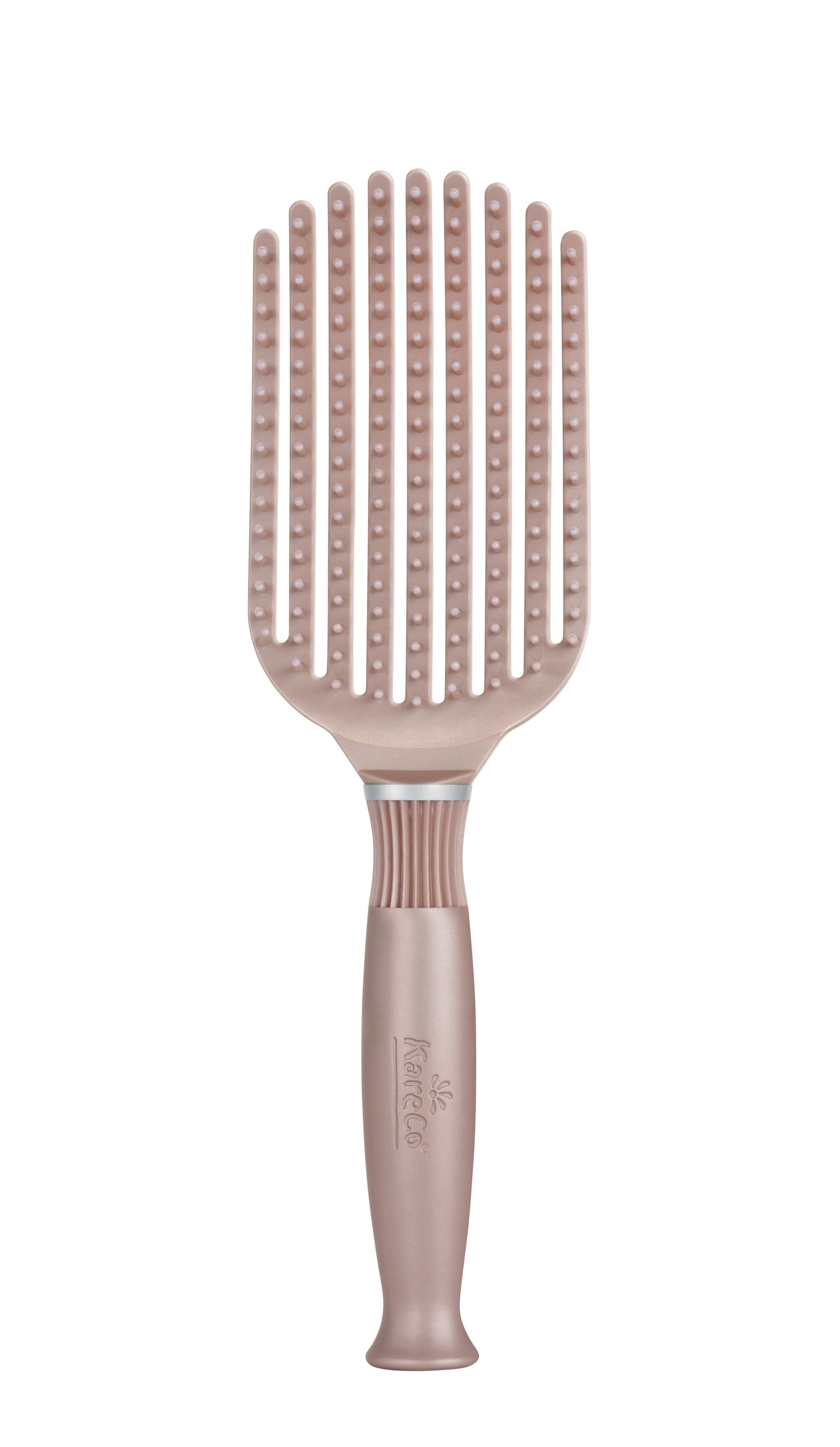 KareCo Cepillo Desenredante compacto para uso en cabello mojado o seco, sin tirones.