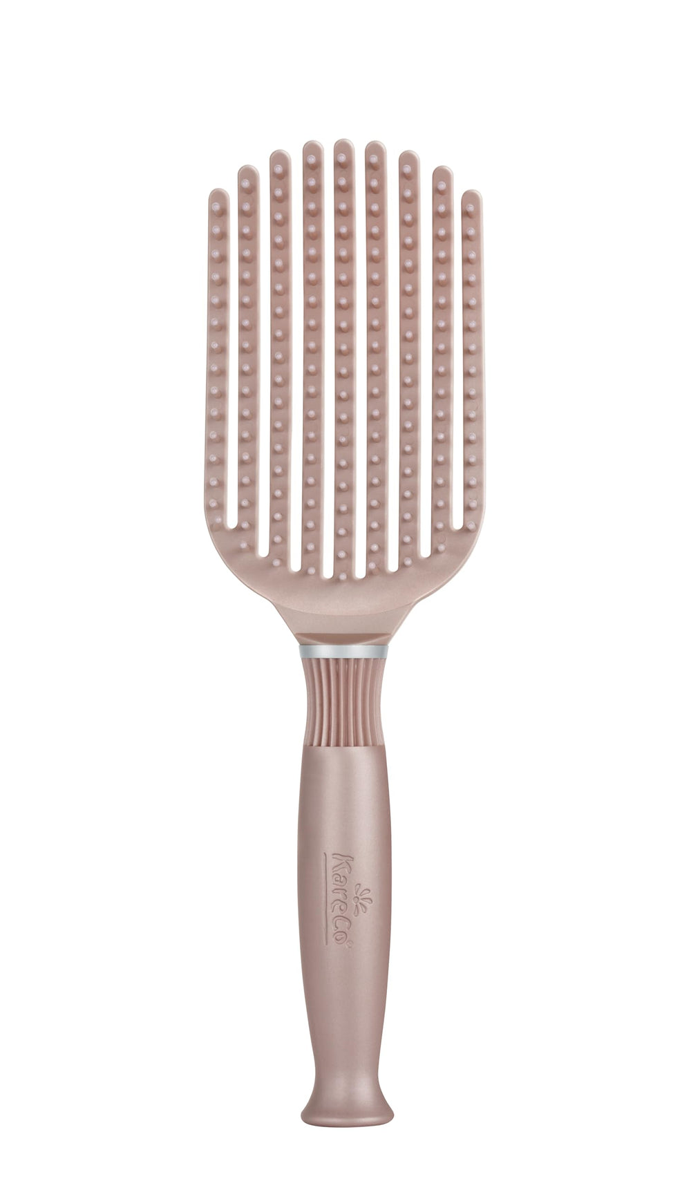 KareCo Cepillo Desenredante compacto para uso en cabello mojado o seco, sin tirones.