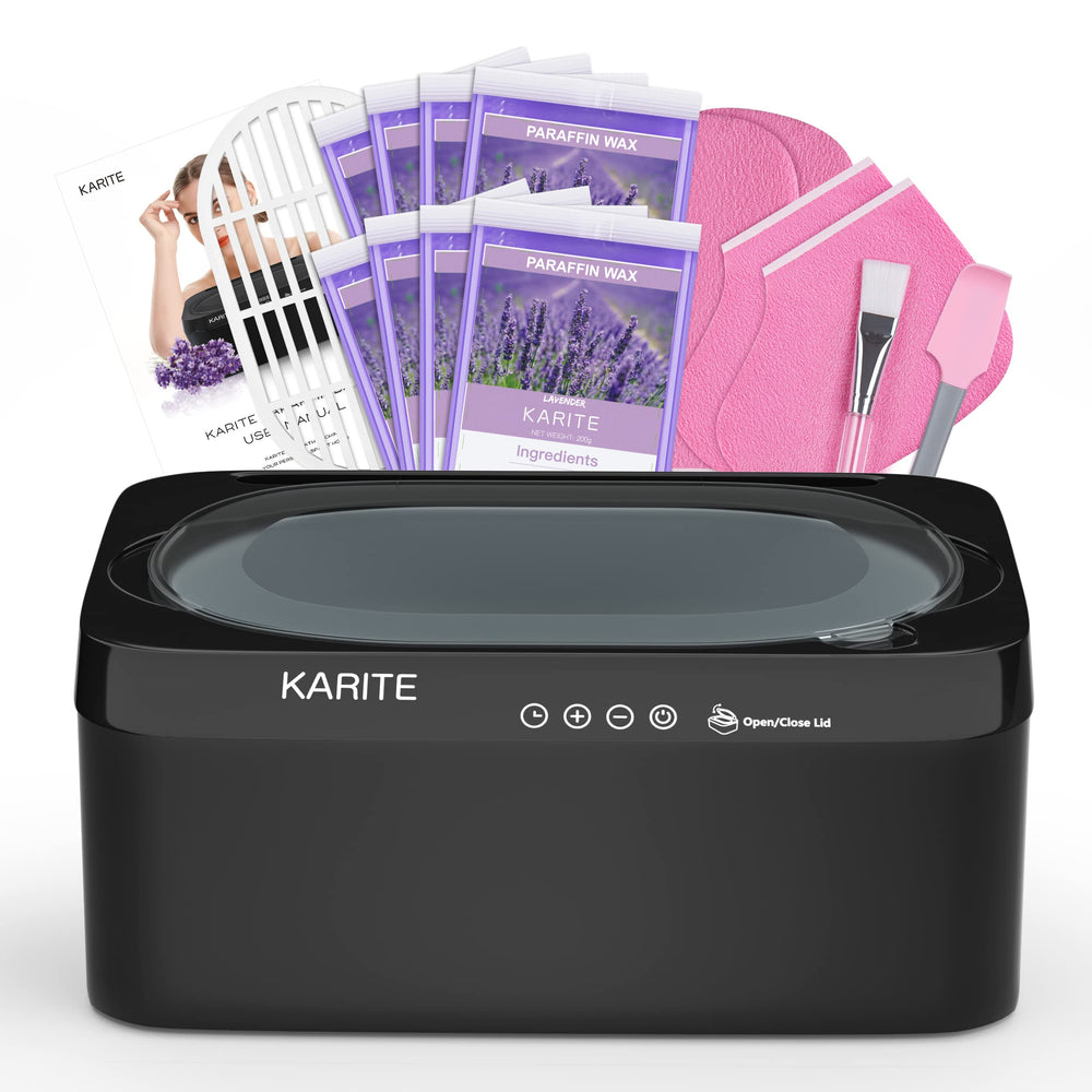 Karite, máquina para parafina con apertura automática de tapa para ahorro de tiempo.