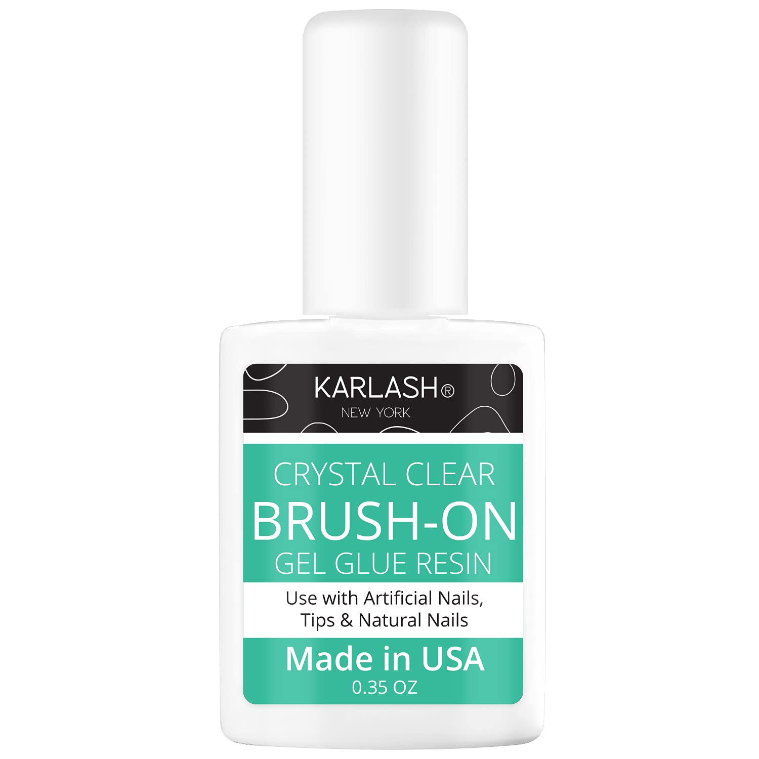 Karlash adhesivo gel para uñas con pincel, fijación duradera y sin olores.