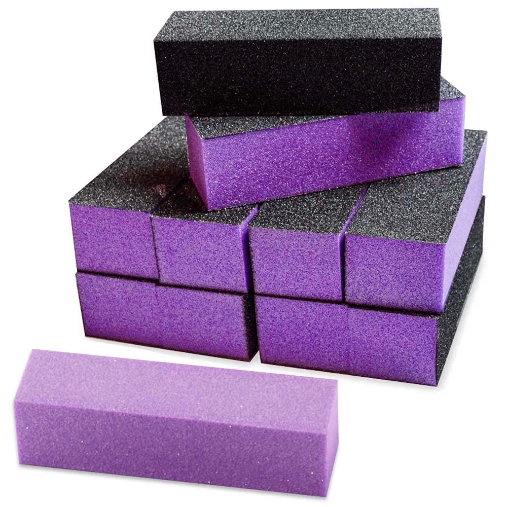 Karlash bloque pulidor de uñas morado para acabado suave y pulido