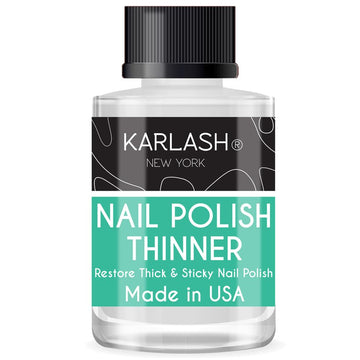 Karlash diluyente para esmalte: botella compacta para restaurar consistencia y aplicación uniforme.