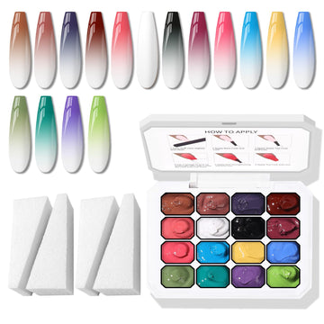 Karroy esponja para pintura ombre, facilita degradados suaves en las uñas.