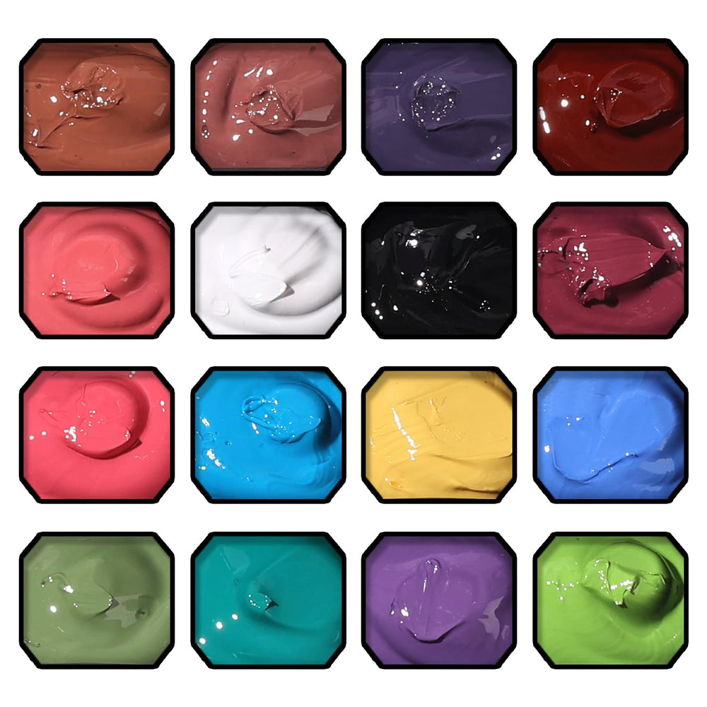 Karroy paleta de colores vibrantes, mezcla tonos para nail art DIY.