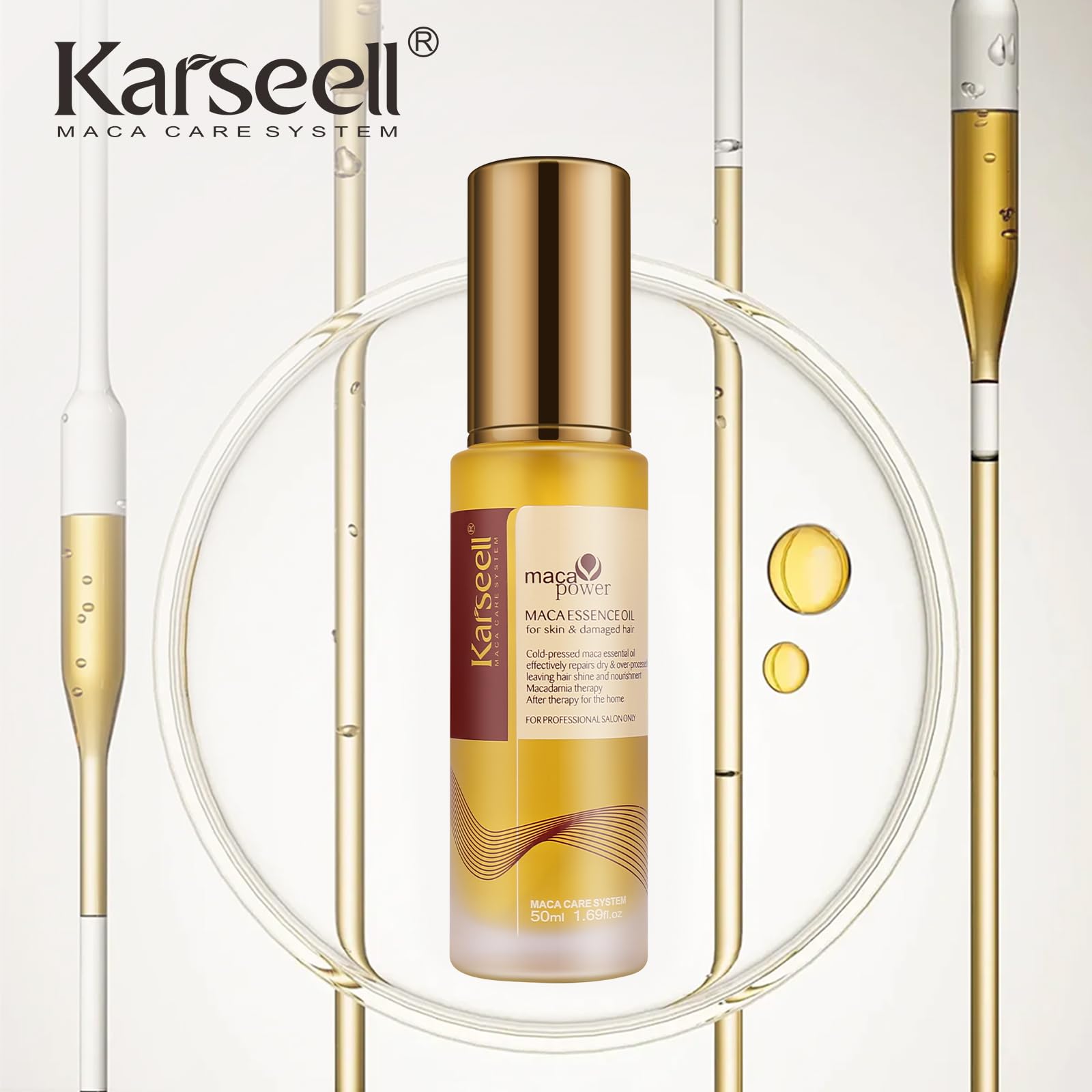 Karseell Aceite de argán ligero, se absorbe sin dejar grasa.