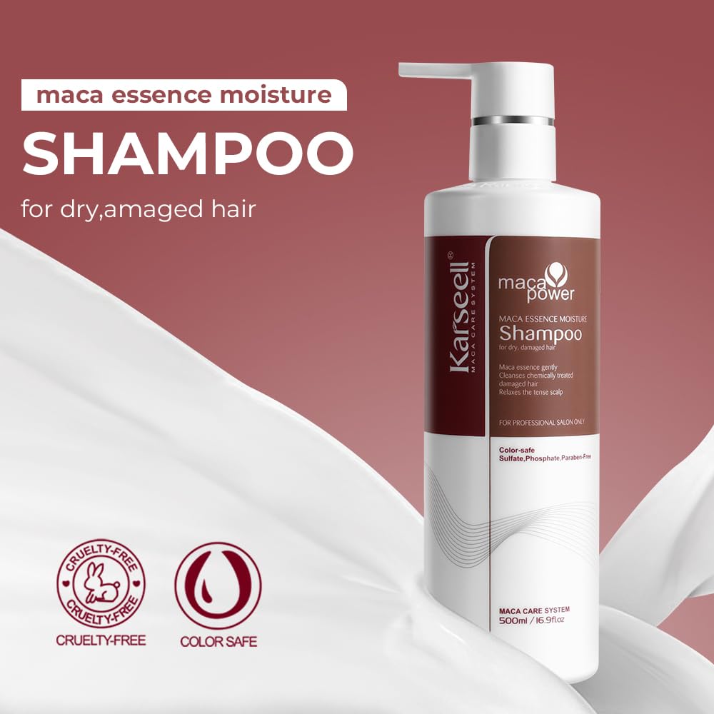 Karseell Argan Oil Shampoo lather highlights moisturizing action and gentle cleansing.
