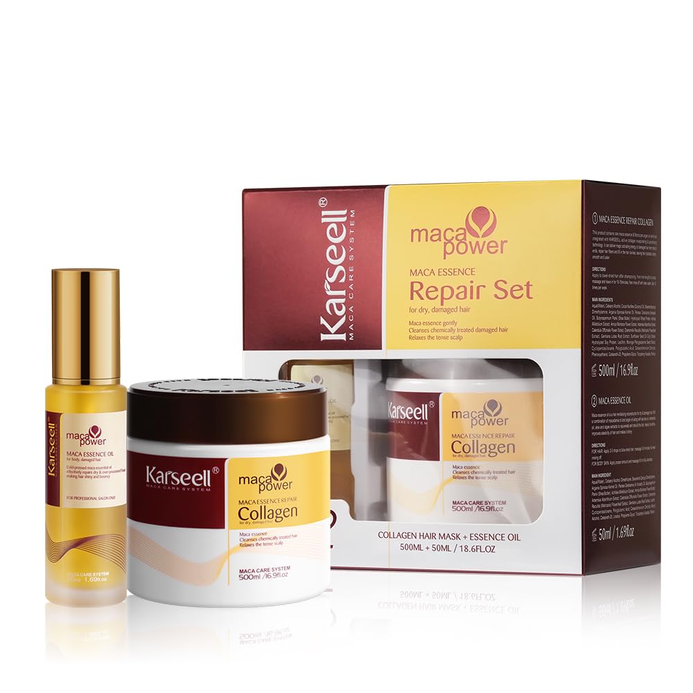 Karseell mascarilla de colágeno, aplicación para cabello suave y nutrido