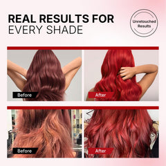 Karseell Acondicionador depositante de color, cabello rojo brillante tras uso regular.