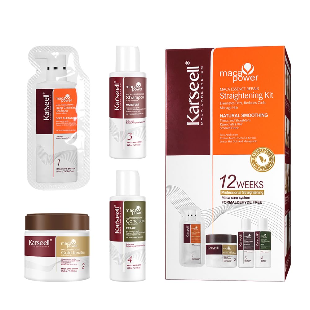 Karseell Esencia Maca Kit Alisado: botella de 100 ml para uso en casa, alisado suave