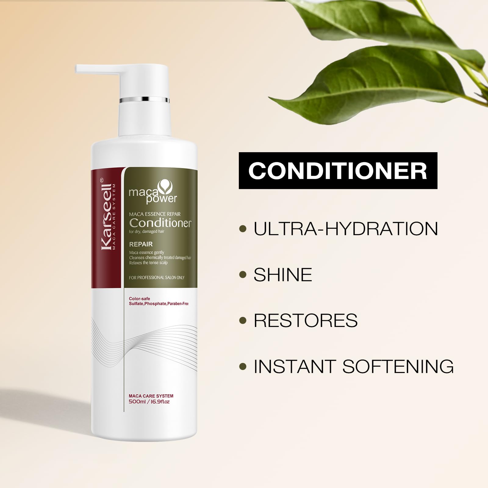 Karseell Ingrédients naturels et extraits botaniques pour des cheveux forts.
