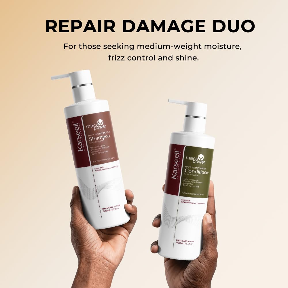 Conjunto Karseell para cabello seco y dañado, brillo y nutrición.