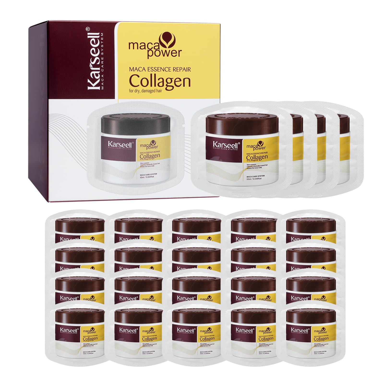 Karseell mascarilla capilar collagen argán para puntas reparadas