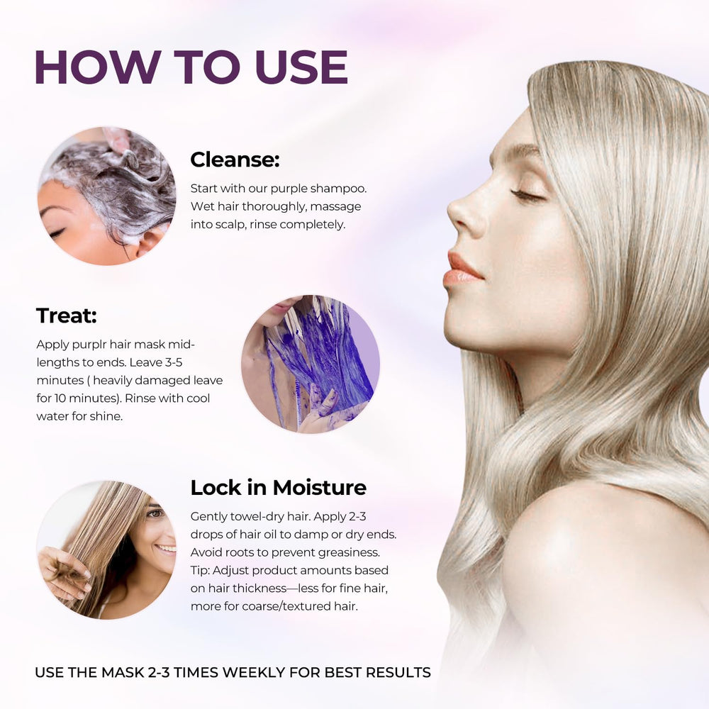 Karseell mascarilla morada, textura lujosa que suaviza y reduce el frizz.