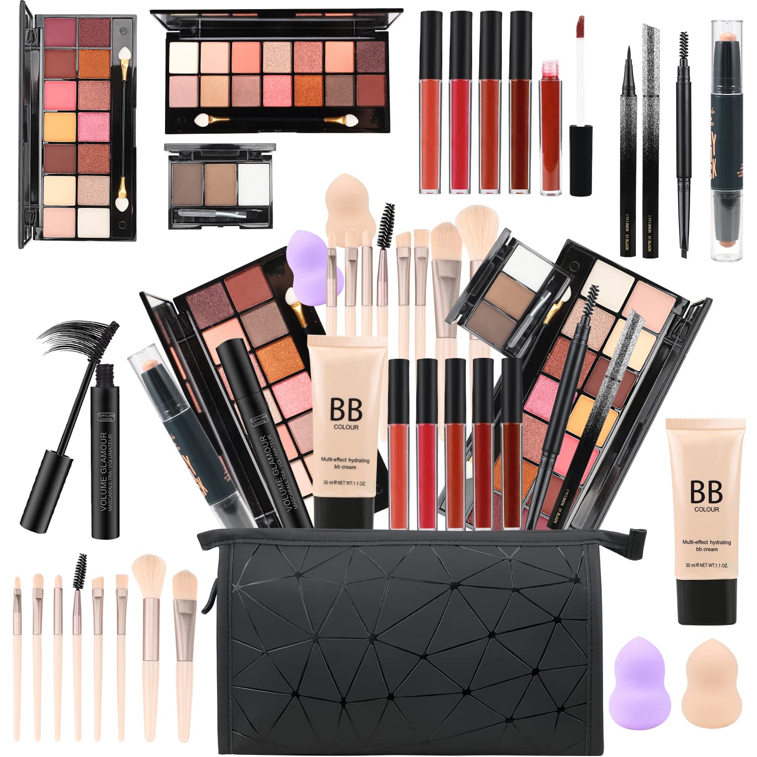 KARUIZI all-in-one makeup kit eyeshadow palettes offer versatile color options for daily looks.