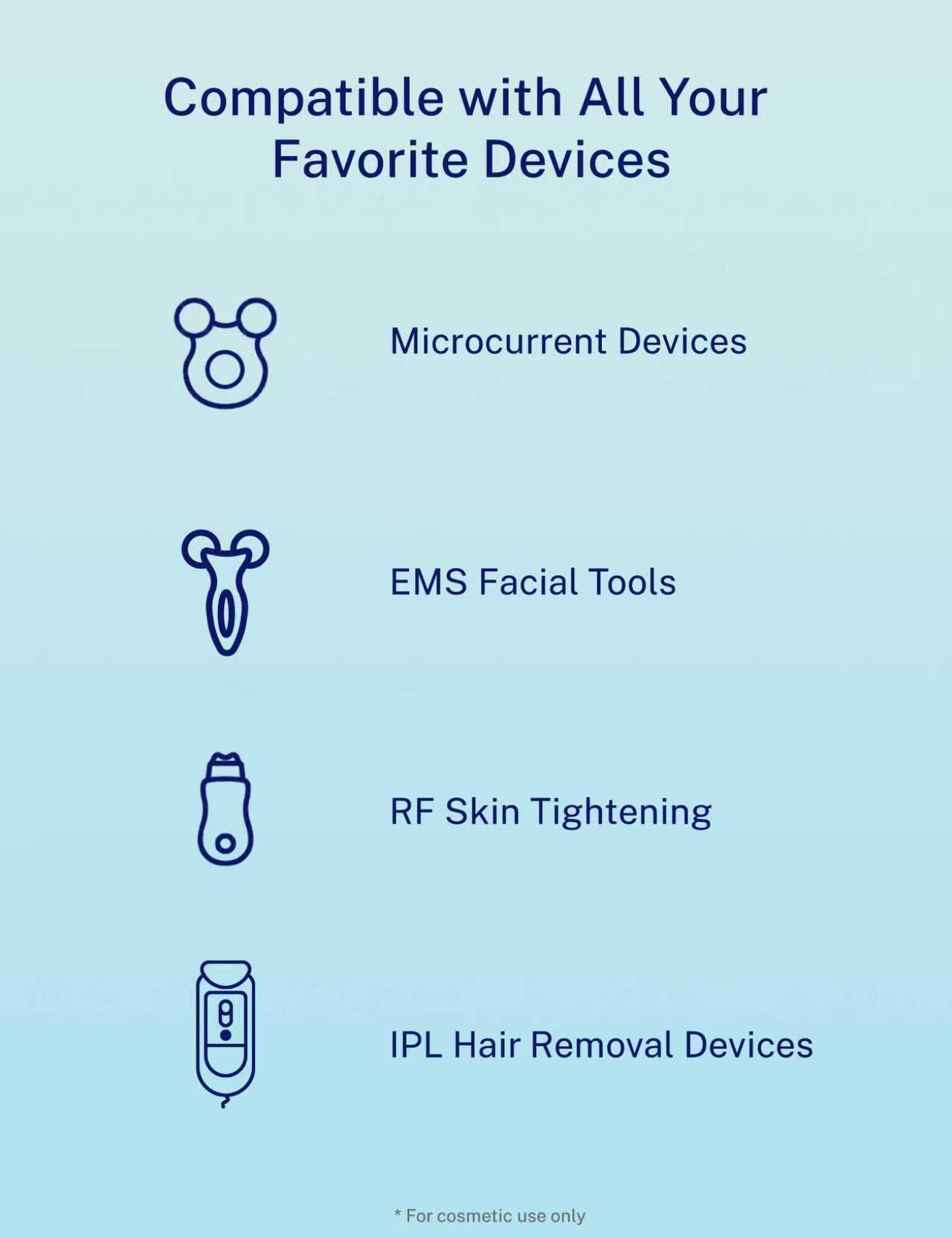 KARUNO gel conductivo aplicación facial suave para cuidado diario sin irritación.