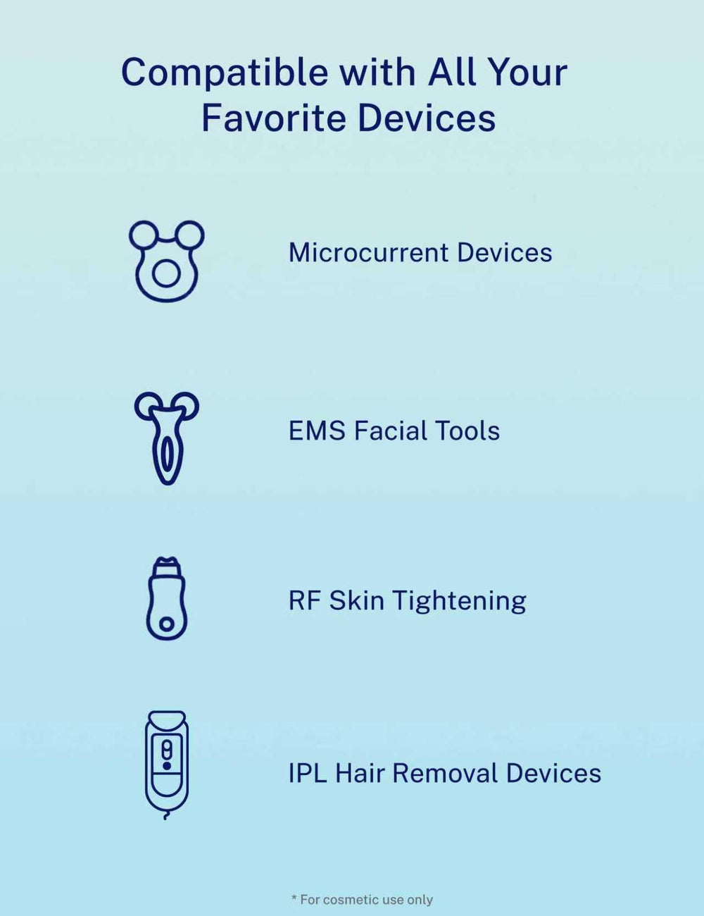 KARUNO gel conductivo aplicación facial suave para cuidado diario sin irritación.