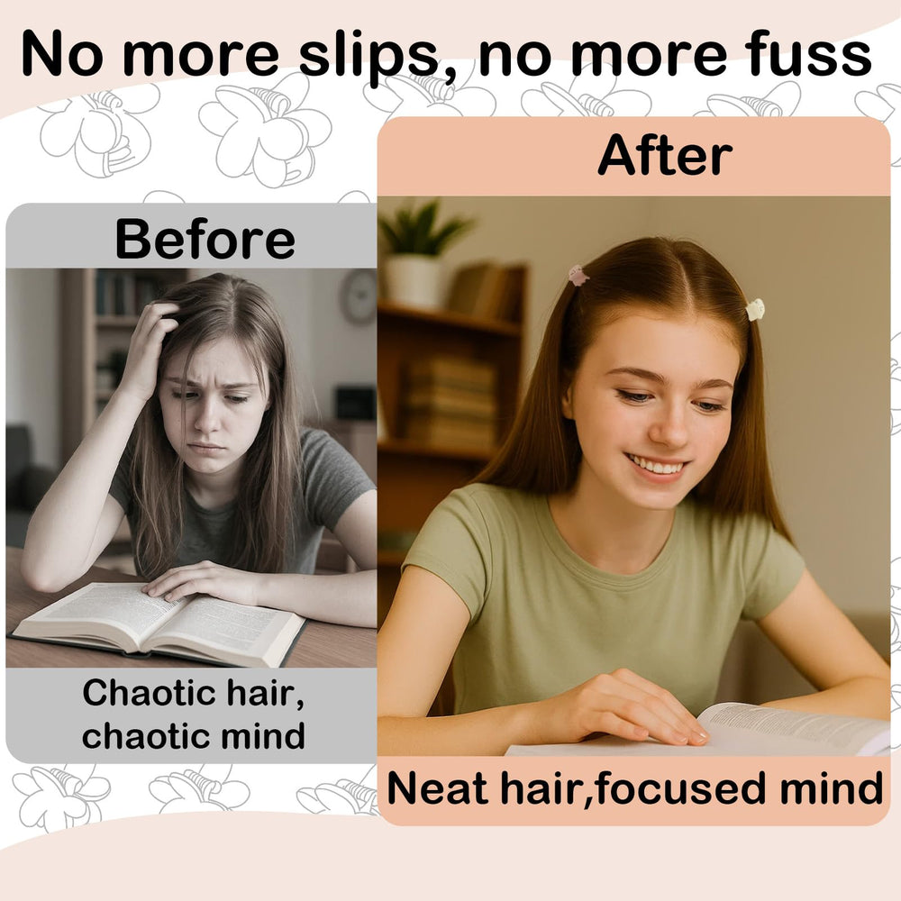 Kasmena clip pequeño mate para trenzas y peinados cortos