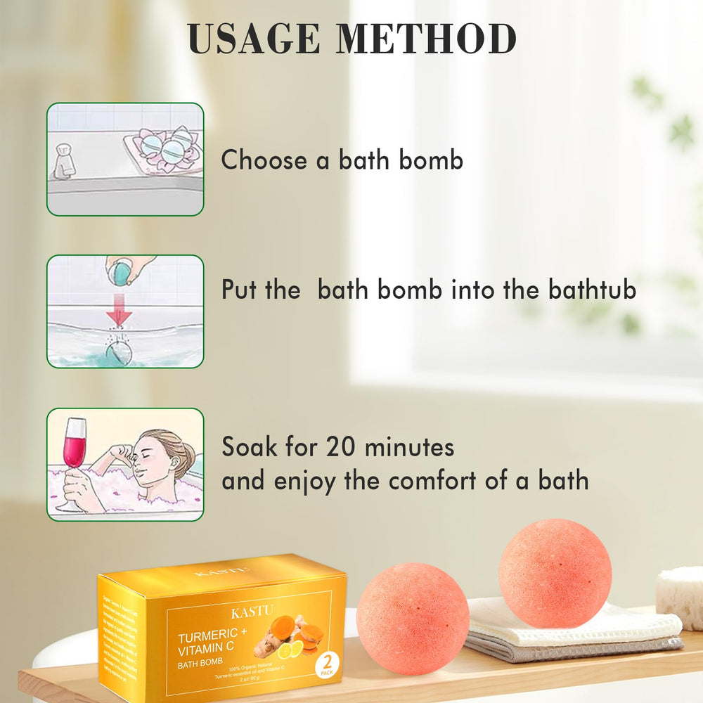 Kastu bombas de baño con aroma cítrico y aceites esenciales