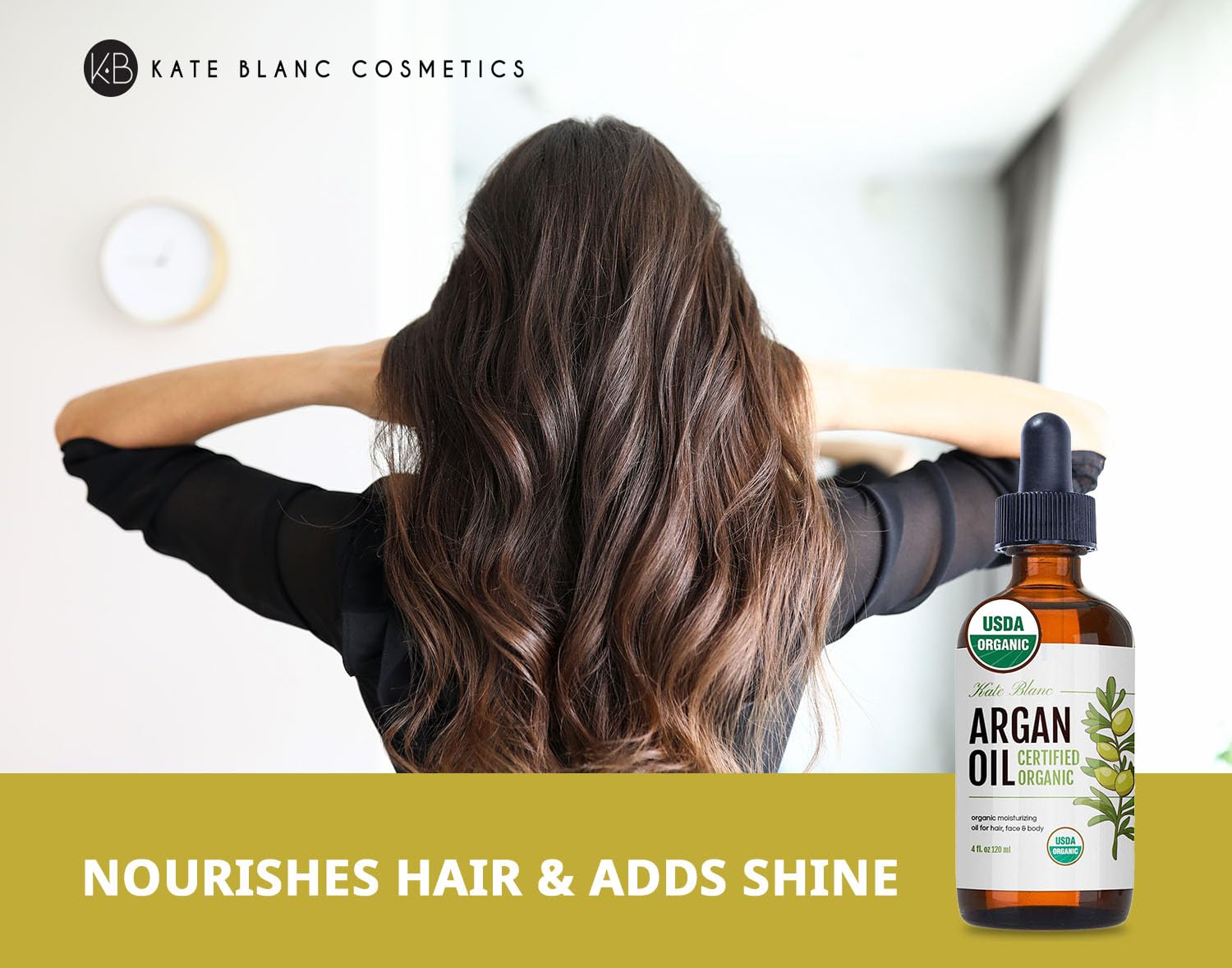 Aceite de Argán para pelo, controla frizz y aporta brillo suave.