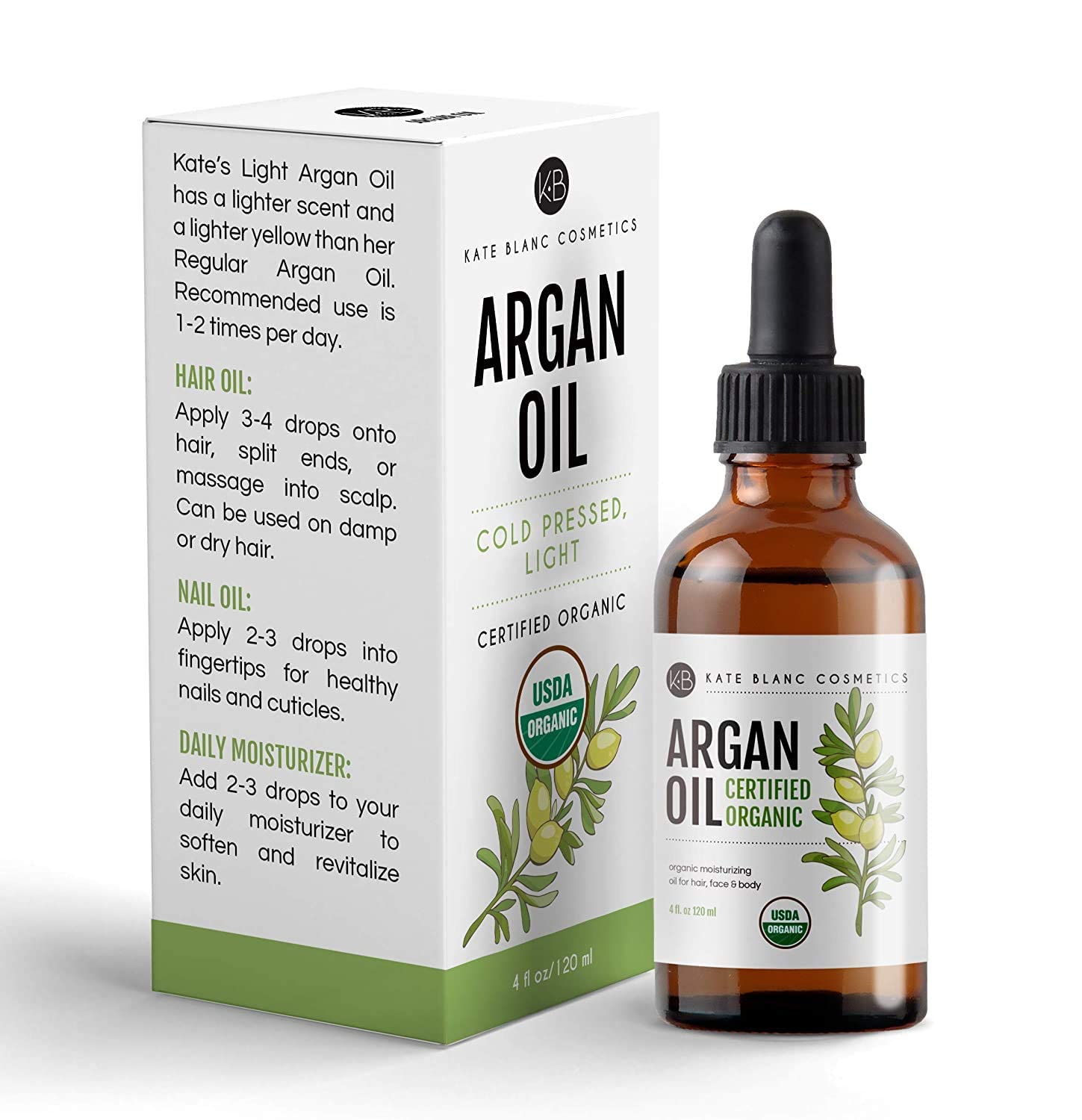 Aceite de Argán prensado en frío Kate Blanc, certificado.