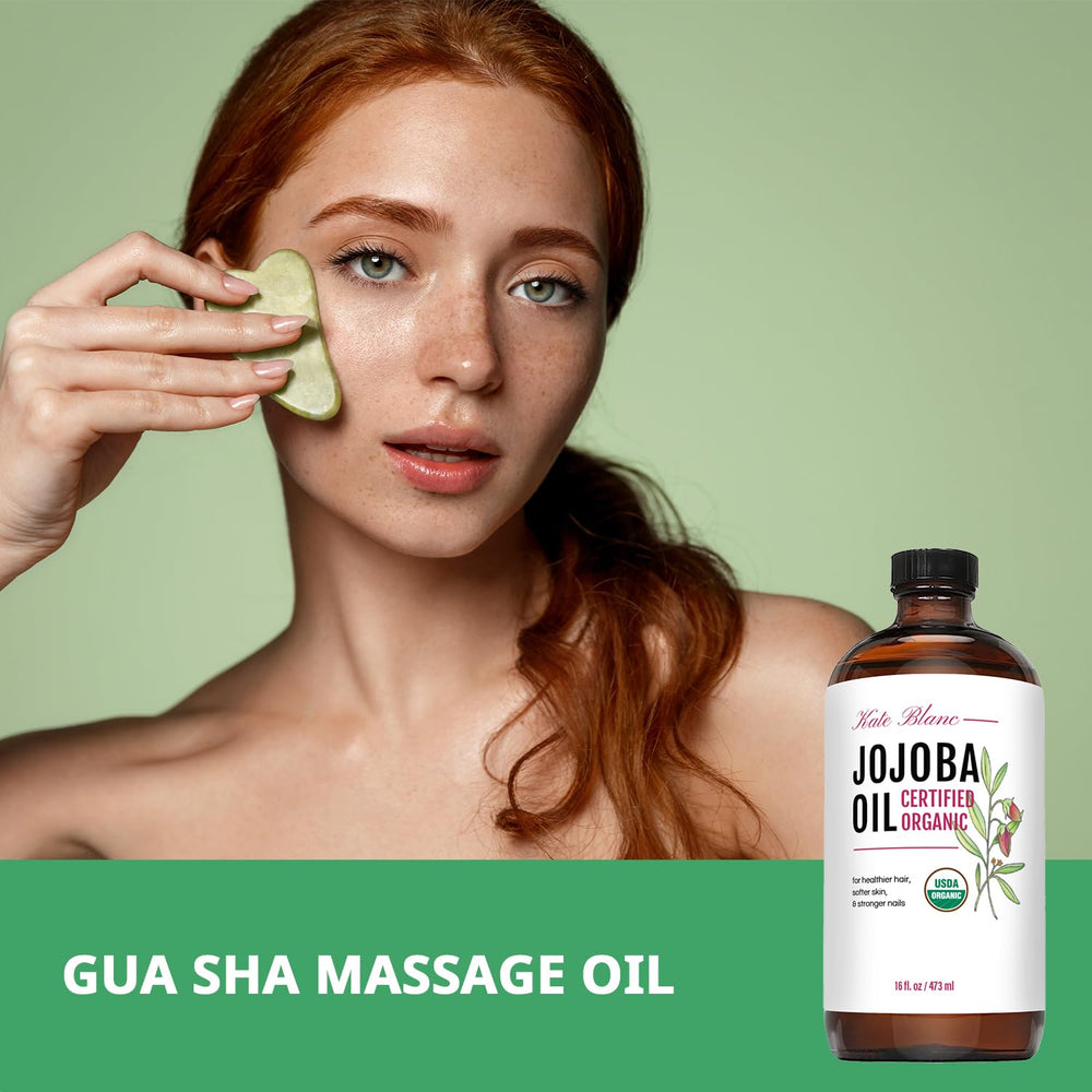Cuidado del cabello con aceite de jojoba orgánico Kate Blanc