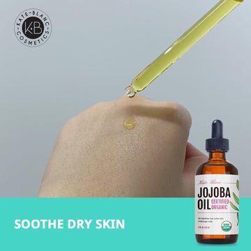 Envase de vidrio ámbar: preserva la pureza del aceite de jojoba Kate Blanc.